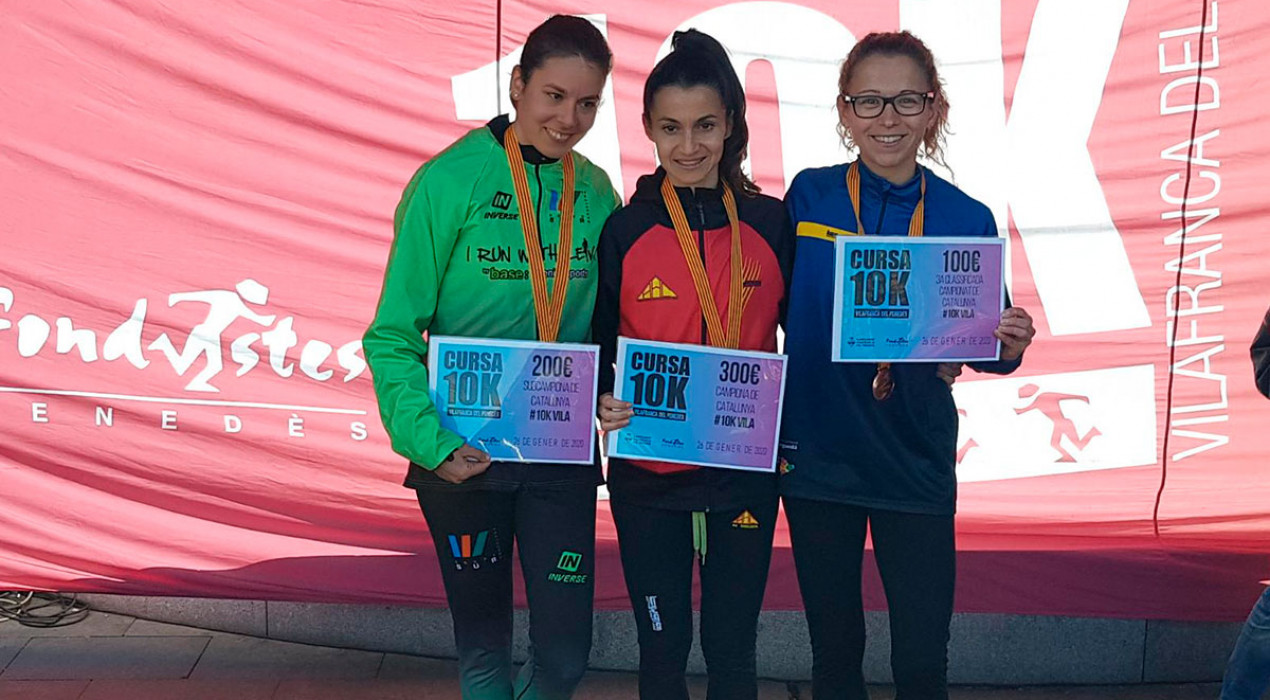 Núria Cascante, medalla de bronze al campionat de Catalunya de 10km en ruta